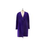 AN ELIE TAHARI PURPLE WOOL COAT