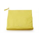 AN ESCADA YELLOW LEATHER LARGE FLAP CLUTCH