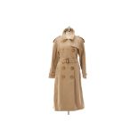 A BURBERRY HONEY TRENCH COAT