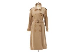 A BURBERRY HONEY TRENCH COAT