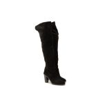 A PAIR OF VINCE CAMUTO BLACK SUEDE HEELED BOOTS US 9
