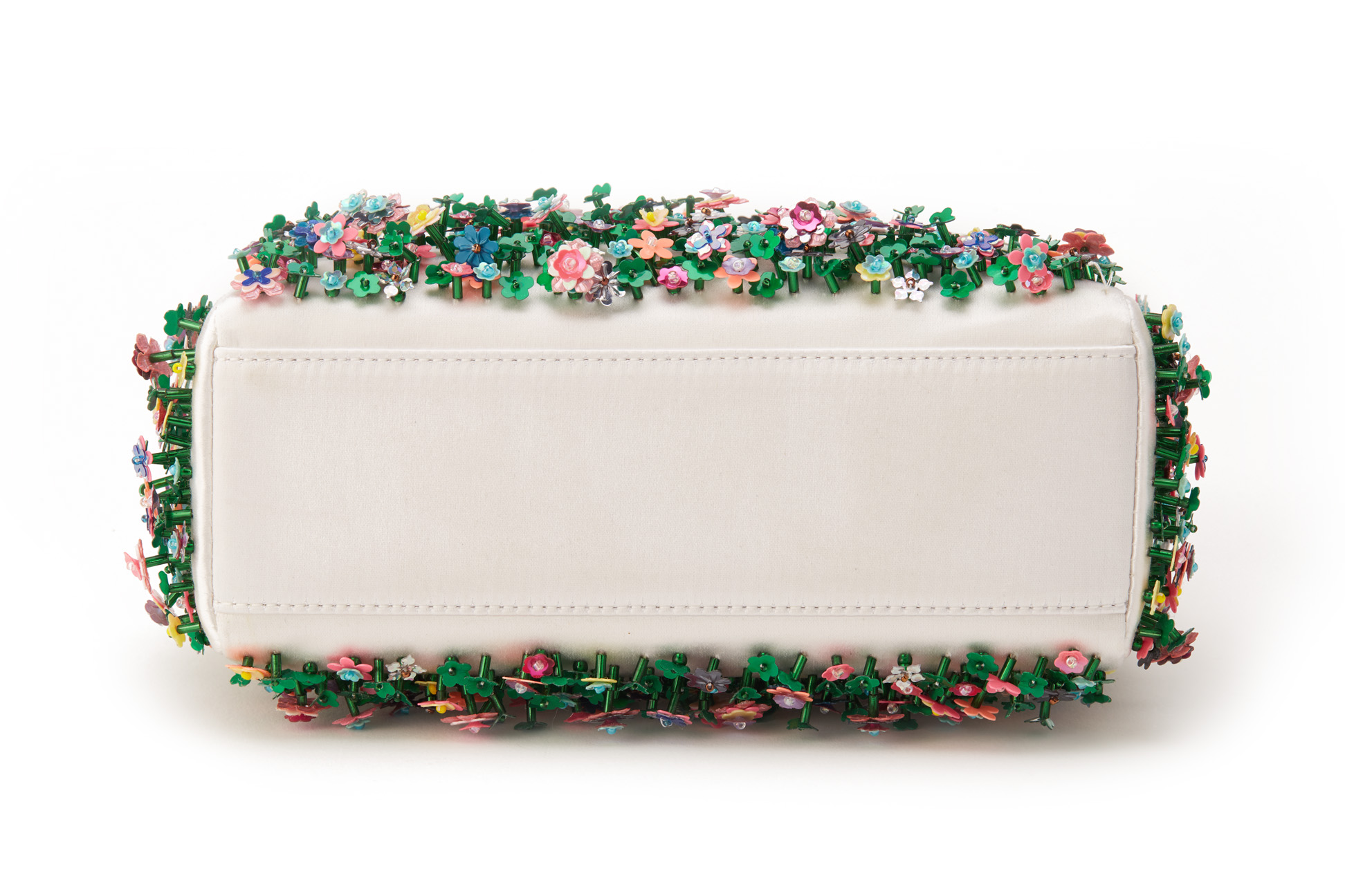 A CHRISTIAN DIOR WHITE FLOWER EMBELLISHED MINI LADY DIOR - Image 4 of 5