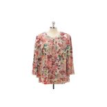 A ST JOHN FLORAL TWO PIECE JACKET & TOP