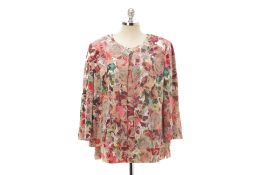 A ST JOHN FLORAL TWO PIECE JACKET & TOP