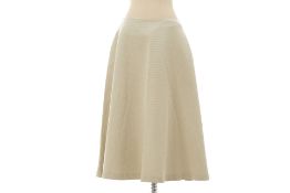 A MARIMEKKO 'OHHOH PIMPOM' WHITE WOVEN SKIRT