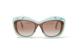 A PAIR OF FENDI GREEN SUNGLASSES