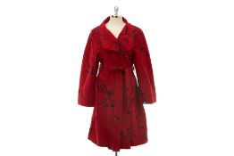 AN ESCADA 'CACHA BLACK CHERRY' COAT