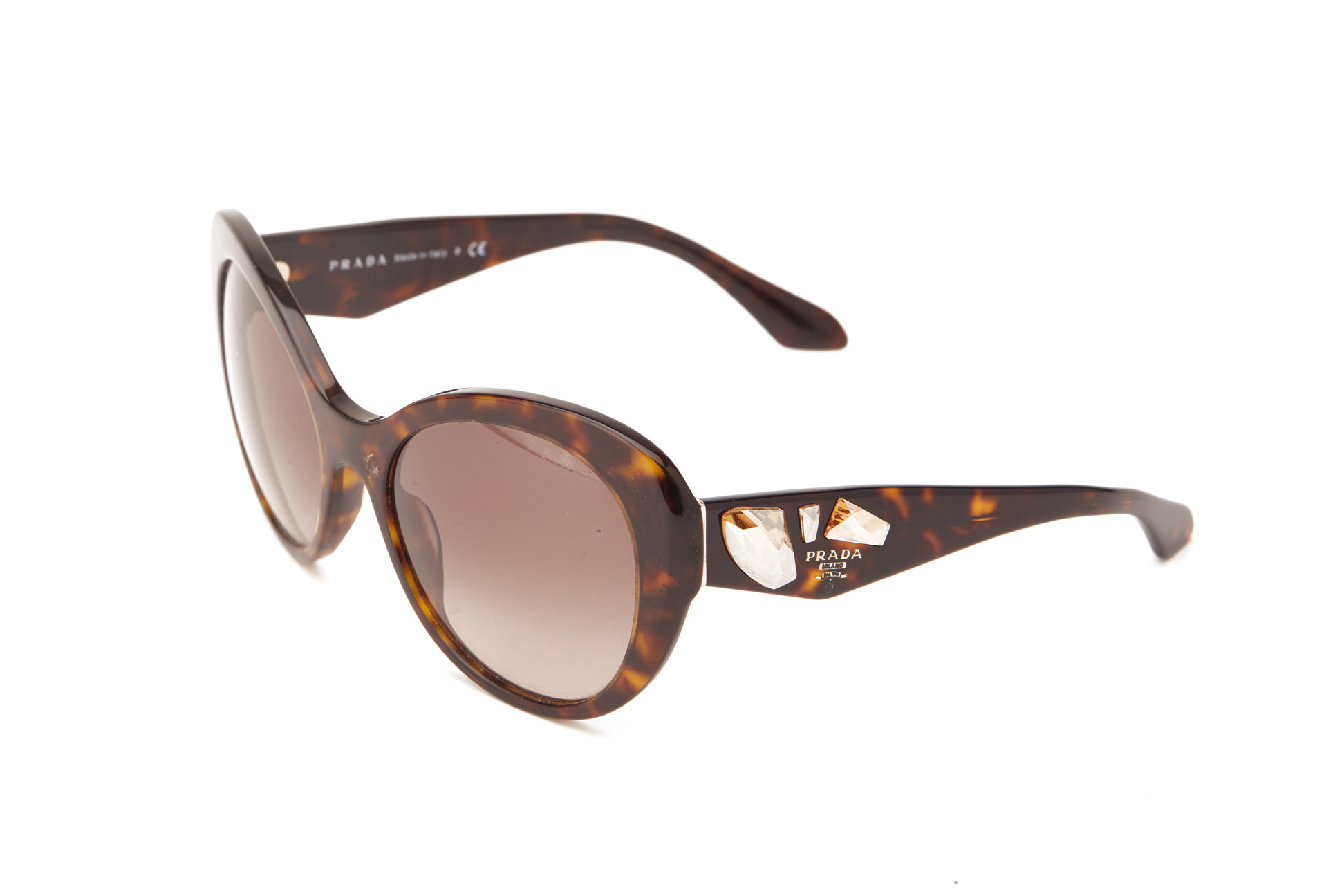 A PAIR OF PRADA TORTOISE SHELL SUNGLASSES - Image 2 of 4