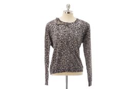 A TWIN SET BY SIMONA BARBIERI LEOPARD PRINT JUMPER