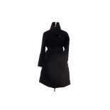 AN ARMANI COLLEZIONI BLACK WOOL COAT