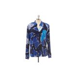 AN ESCADA 'NICOLINAN' SILK BLOUSE