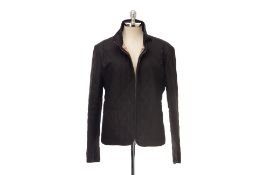 A BURBERRY BLACK DIAMOND QUILTED JACKET