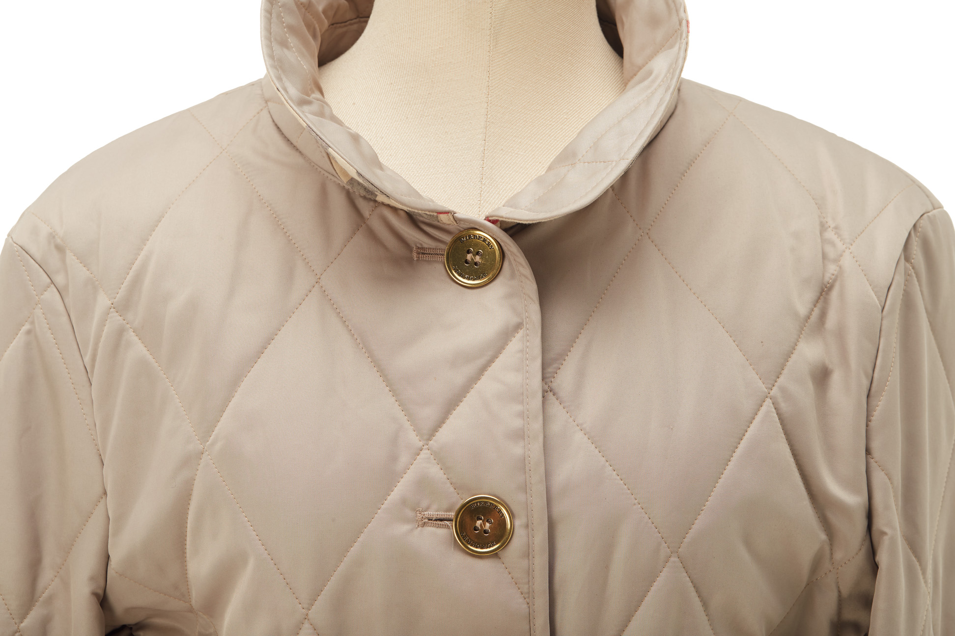 A BURBERRY QUILTED HONEY JACKET - Image 2 of 4
