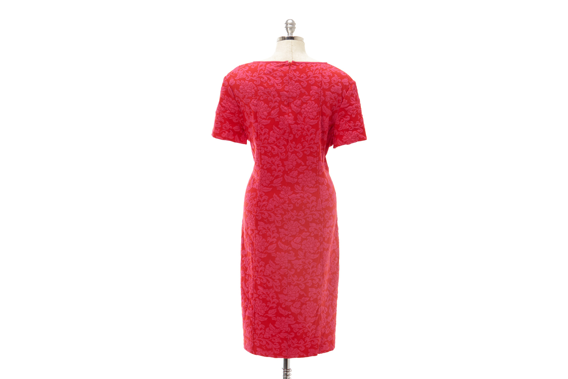 A ST JOHN 'GRANITA' CERISE SHIFT DRESS - Image 3 of 4