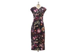 A TED BAKER BLACK & FLORAL DRESS