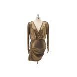 A MARCIANO GOLD COCKTAIL DRESS