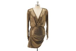 A MARCIANO GOLD COCKTAIL DRESS