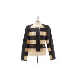 A BLACK LABEL BY CHICOS BLACK & GOLD JACKET