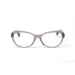 A PAIR OF CHANEL GREY EMBELLISHED READING GLASSES