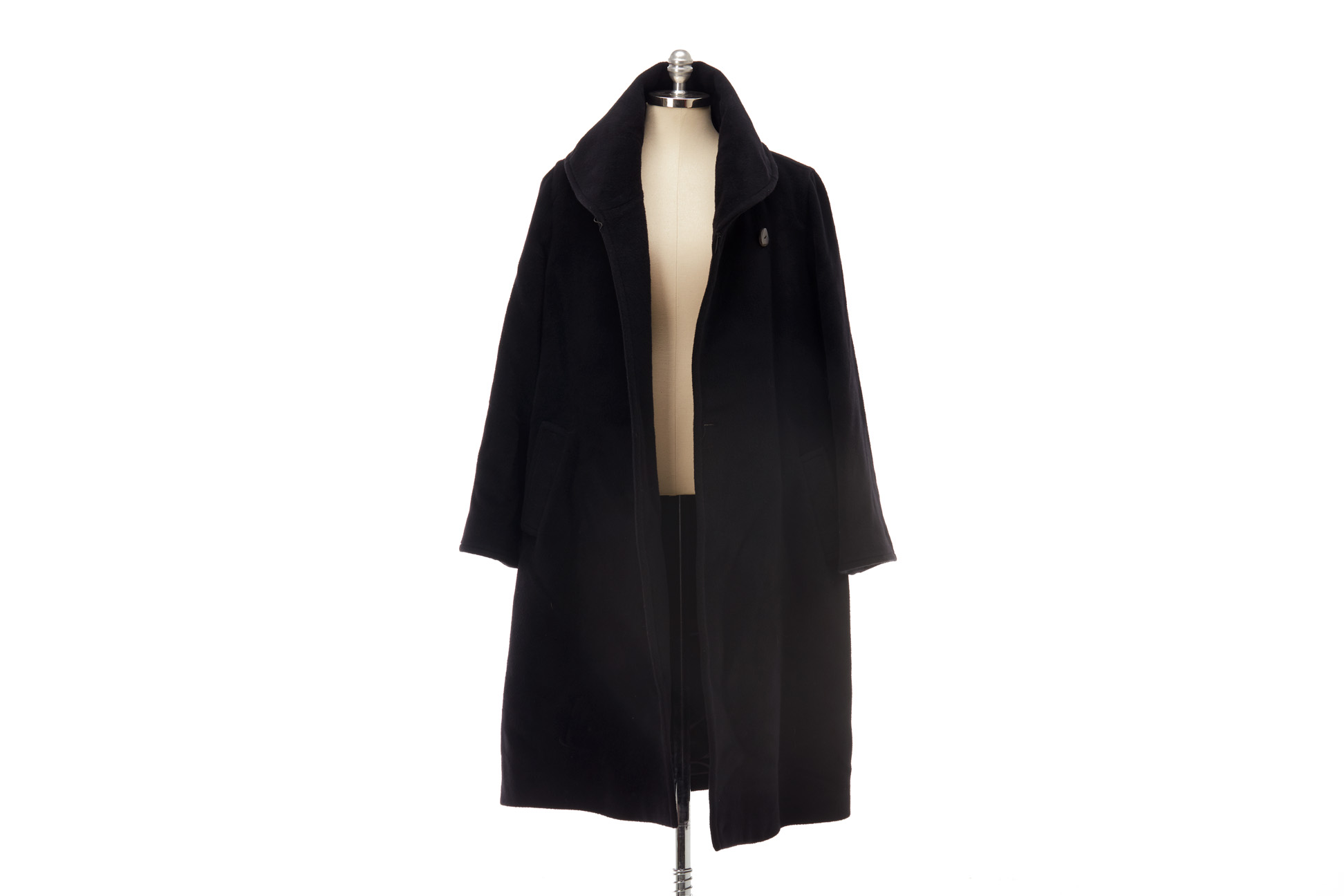 AN ARMANI COLLEZIONI BLACK WOOL COAT - Image 5 of 5