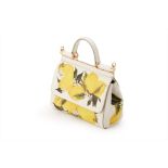 A DOLCE & GABBANA 'MISS SICILY' LEATHER HANDBAG