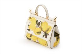 A DOLCE & GABBANA 'MISS SICILY' LEATHER HANDBAG