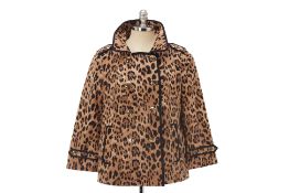 A WHITE HOUSE | BLACK MARKET LEOPARD PRINT JACKET