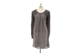 A SITA MURT GREY SILK DRESS