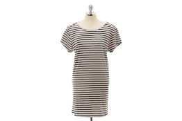 A BITTE KAI RAND BLACK & WHITE STRIPED DRESS