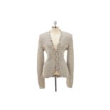 AN ARMANI COLLEZIONI FRILLED CARDIGAN