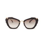 A PAIR OF MIU MIU BLACK EMBELLISHED SUNGLASSES