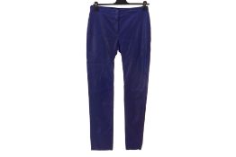 A PAIR OF ESCADA 'LAKER INK' LEATHER TROUSERS