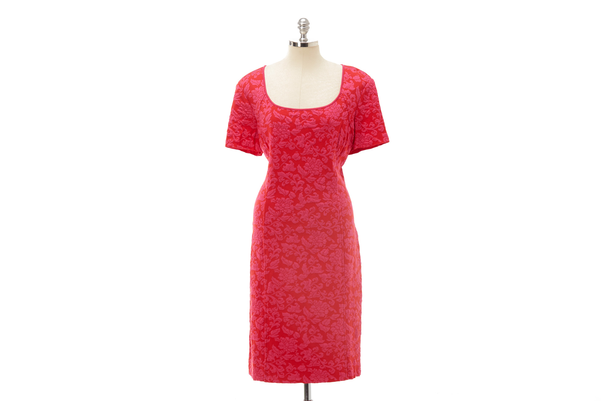 A ST JOHN 'GRANITA' CERISE SHIFT DRESS