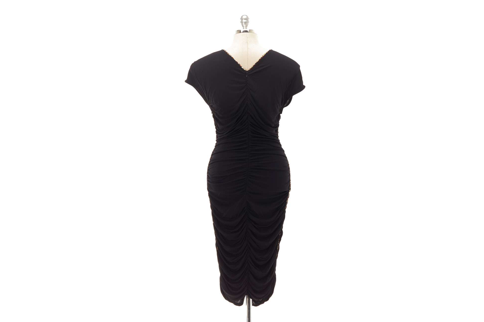 A JUST CAVALLI BLACK RUCHED DRESS - Image 3 of 3