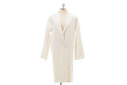 A MAX MARA 'NANCY' WHITE WOOL COAT