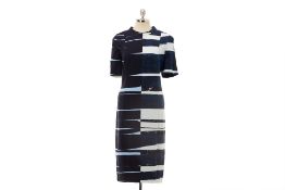 AN AKRIS PUNTO BLUE & WHITE DRESS