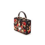 A DOLCE & GABBANA 'SACRED HEART' EMBROIDERED BOX BAG