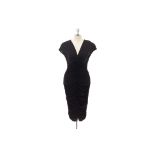 A JUST CAVALLI BLACK RUCHED DRESS