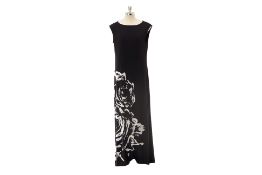 A BLACK LABEL BY CHICOS LONG BLACK DRESS