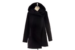 A BITTE KAI BLACK RAND WOOL COAT