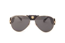 A PAIR OF VERSACE GOLD EMBELLISHED SUNGLASSES