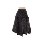 A TALBOTS BLACK & WHITE A-LINE SKIRT