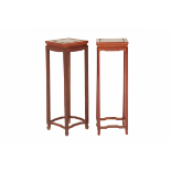 TWO SIMILAR ROSEWOOD JARDINIERE STANDS