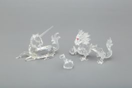 A COLLECTION OF THREE SWAROVSKI FANTASY CREATURES