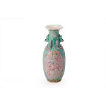 A STRAITS CHINESE PORCELAIN VASE