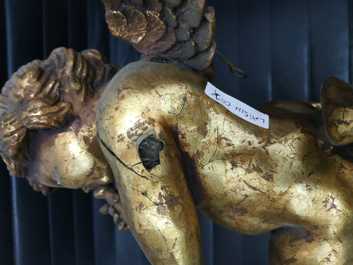 TWO GILT PUTTI - Image 6 of 6