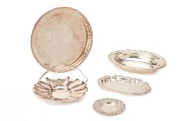 FIVE SILVER PLATED ITEMS