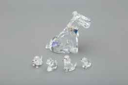 A COLLECTION OF SWAROVSKI CRYSTAL DOG FIGURINES