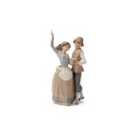 A LLADRO MODEL OF A YOUNG COUPLE DANCING