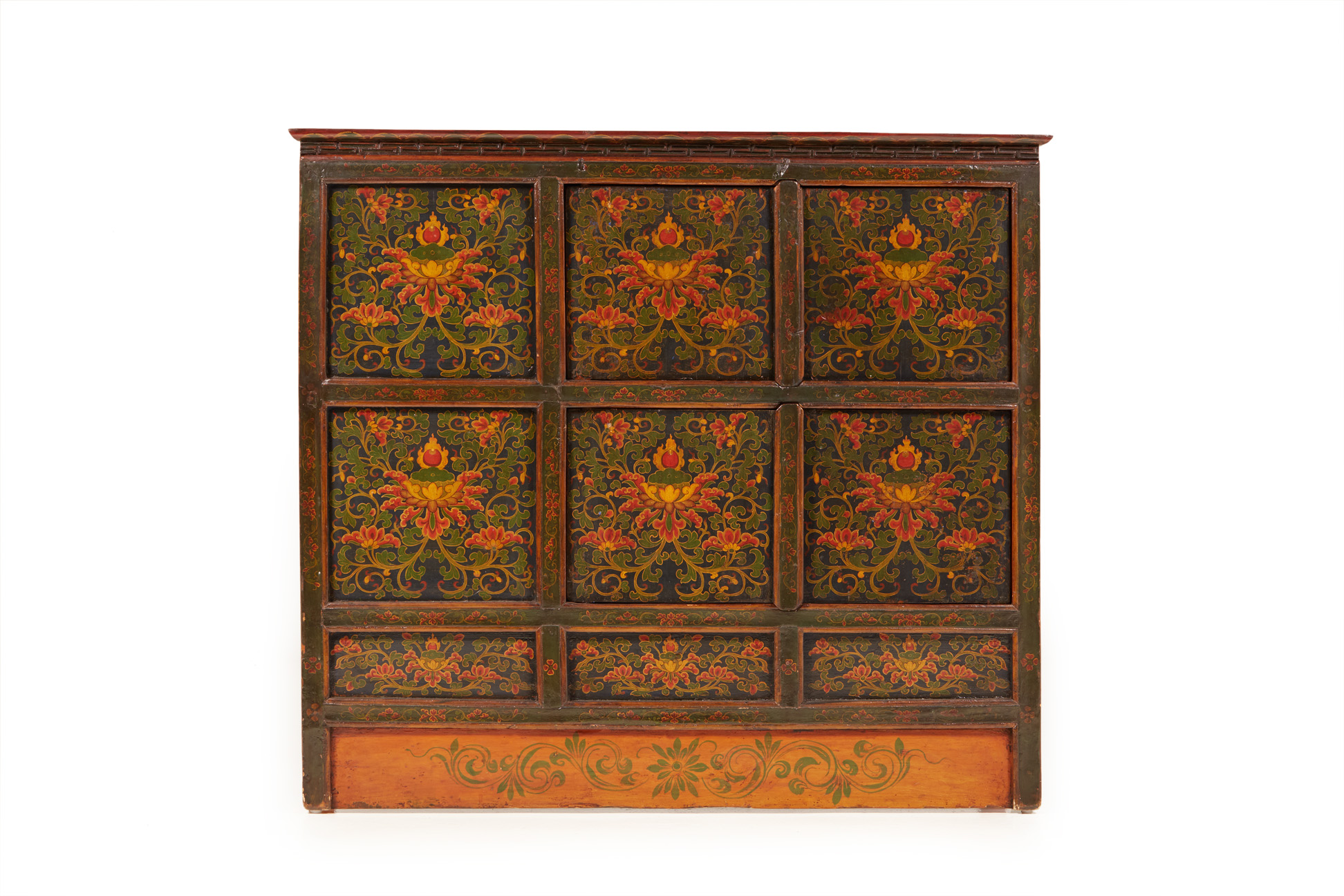 A PAINTED TIBETAN CABINET
